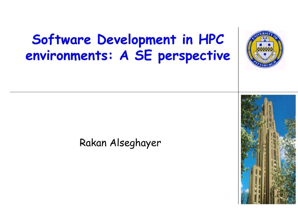 software development in hpc environments a se perspective