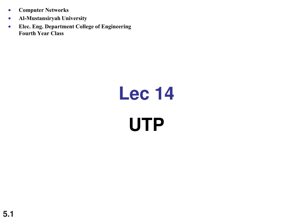 computer networks al mustansiryah university elec