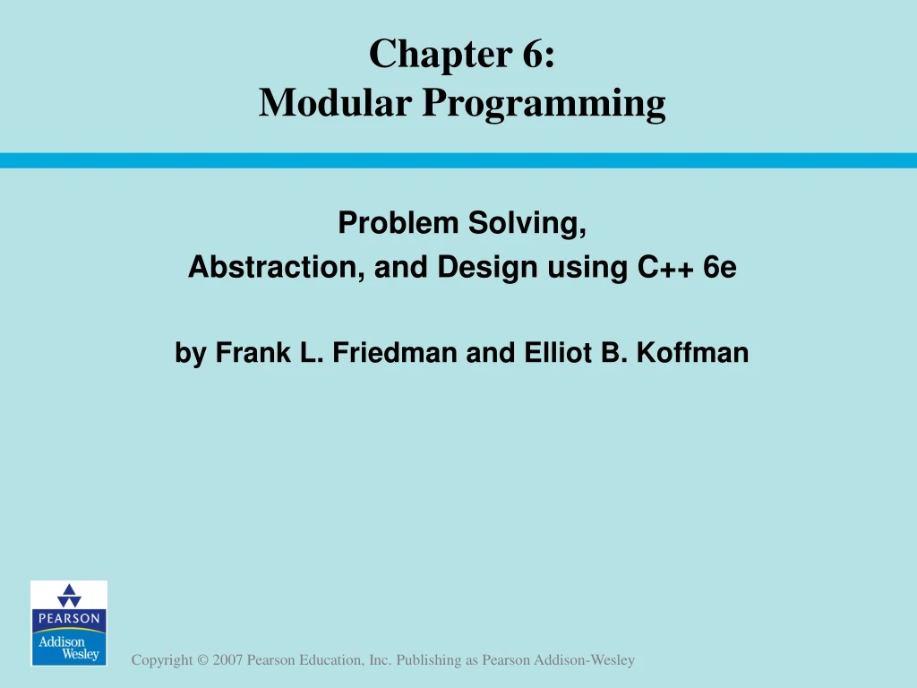 chapter 6 modular programming