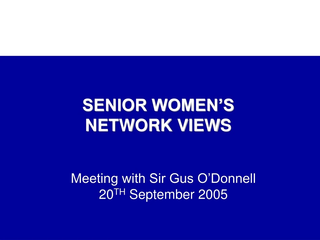 senior women s network views