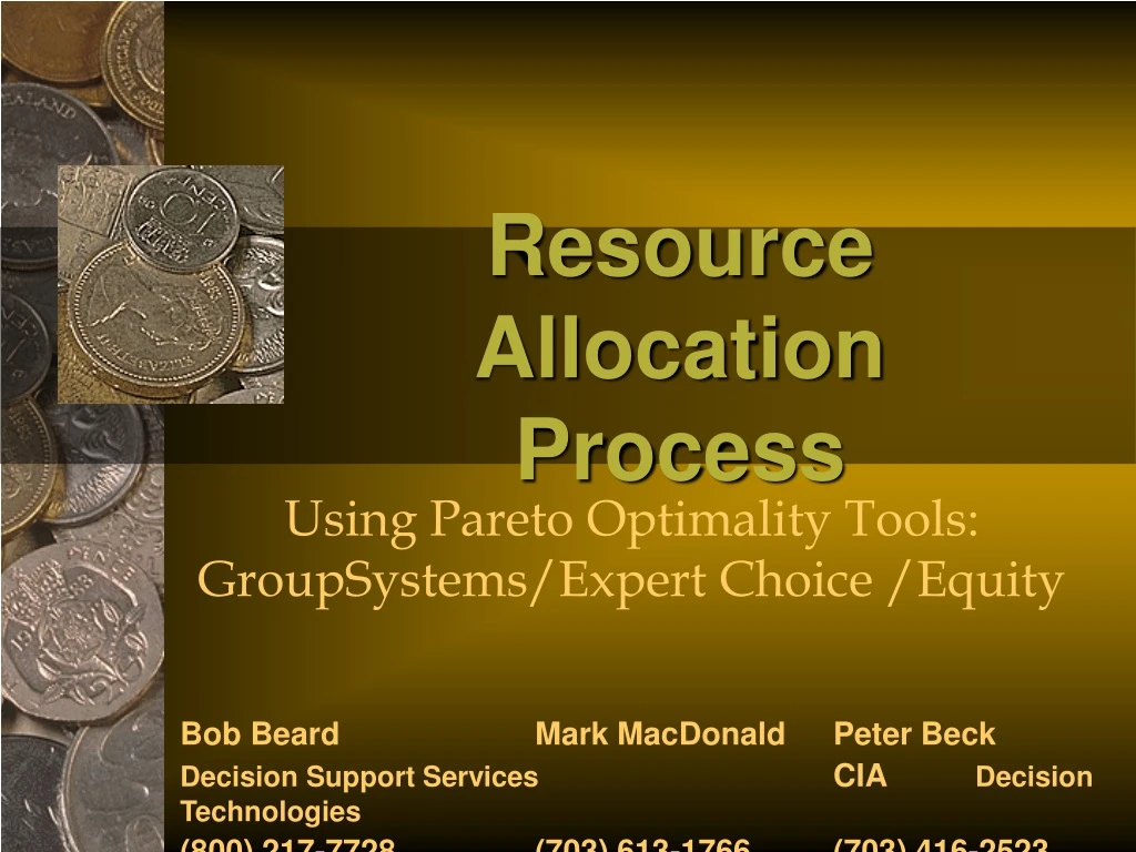resource allocation process