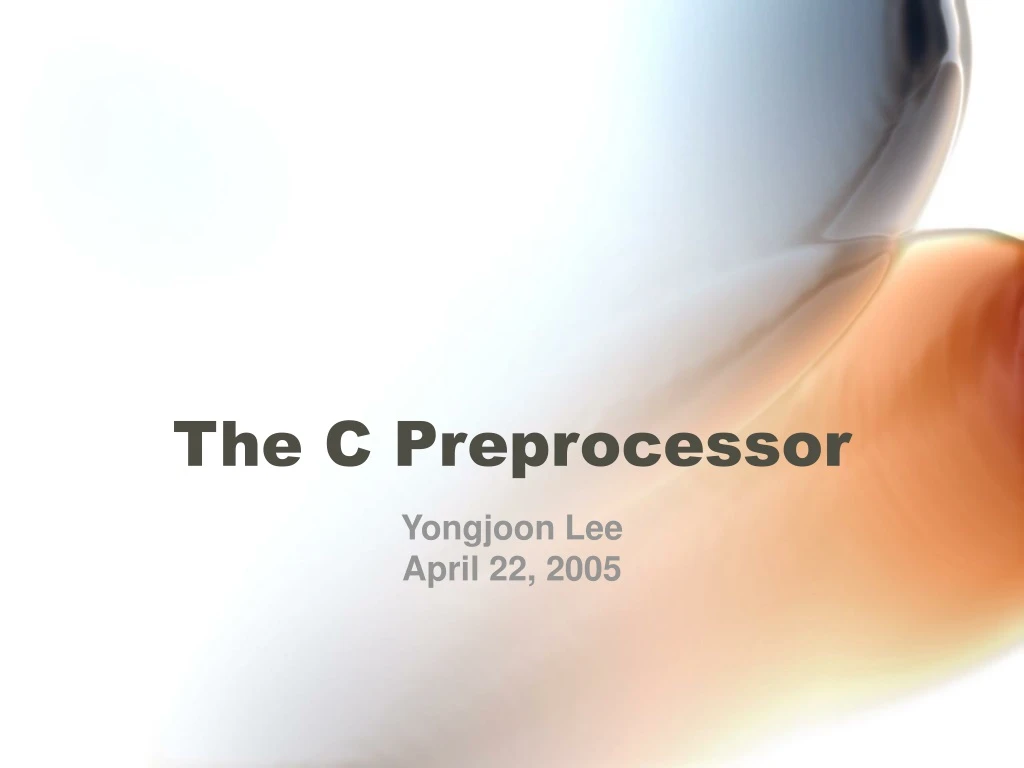 the c preprocessor