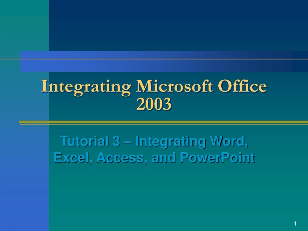 integrating microsoft office 2003