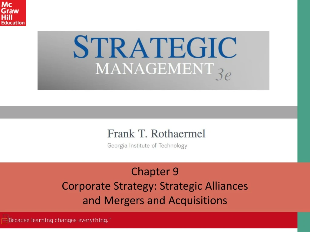 chapter 9 corporate strategy strategic alliances and mergers and acquisitions
