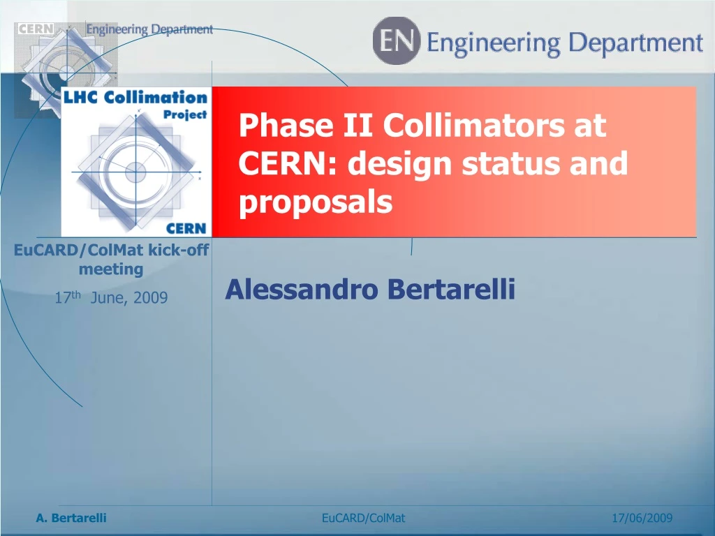 phase ii collimators at cern design status