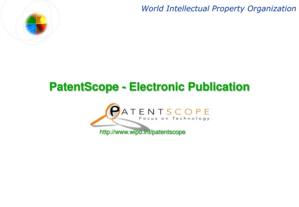 PatentScope - Electronic Publication