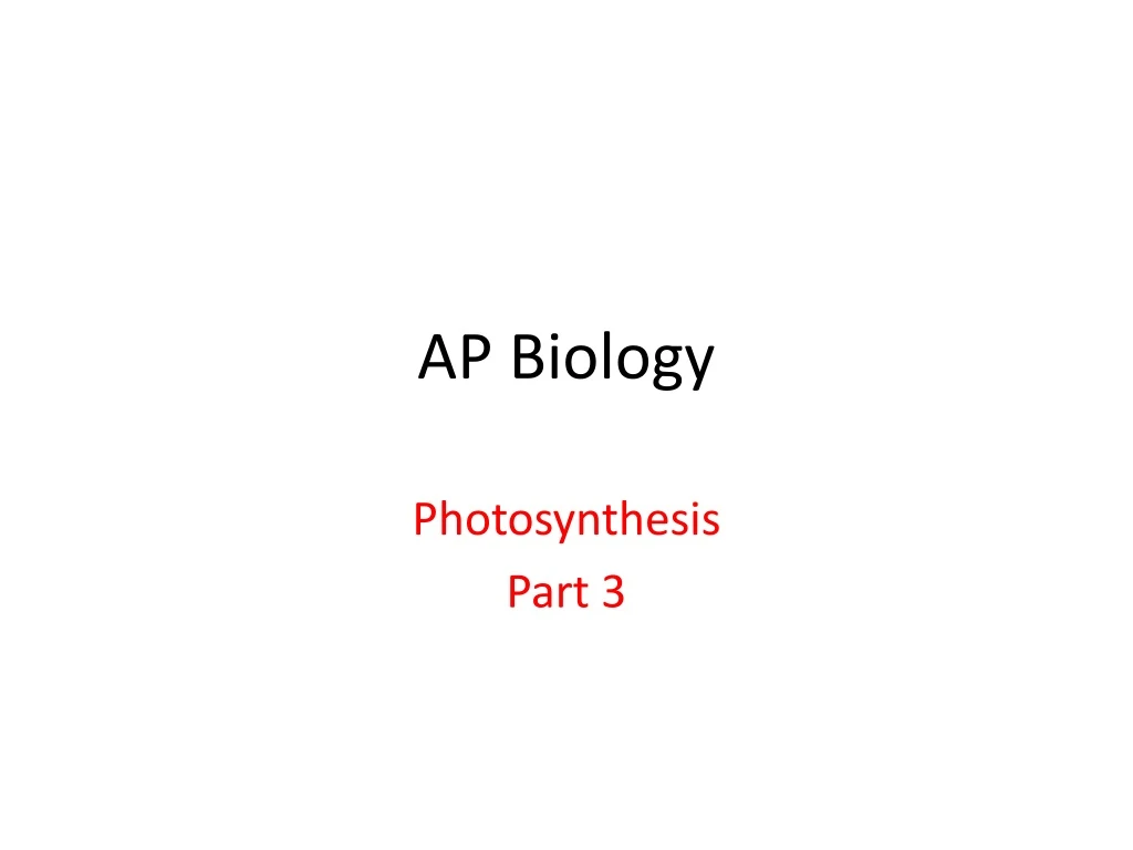 ap biology