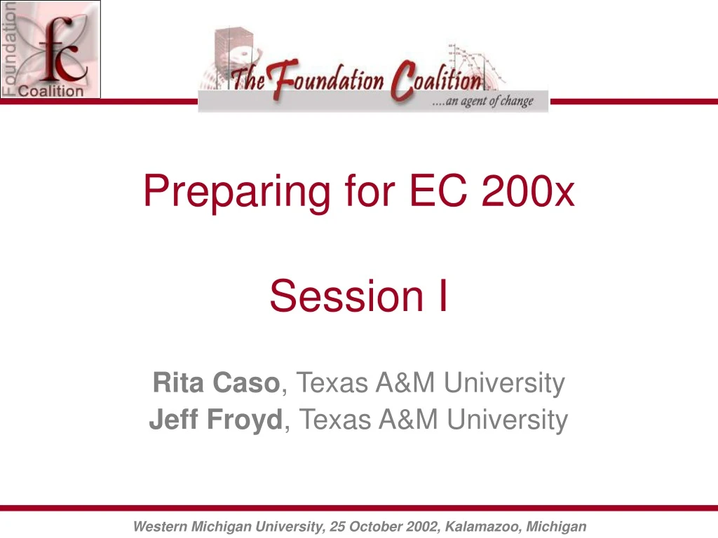 preparing for ec 200x session i