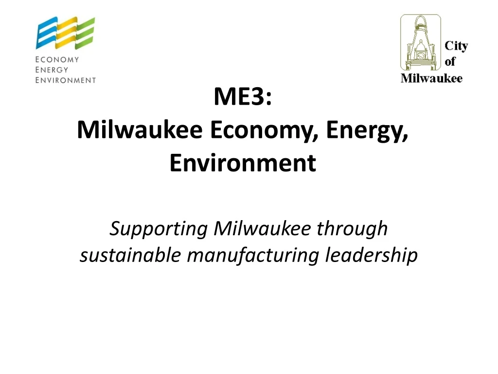 me3 milwaukee economy energy environment