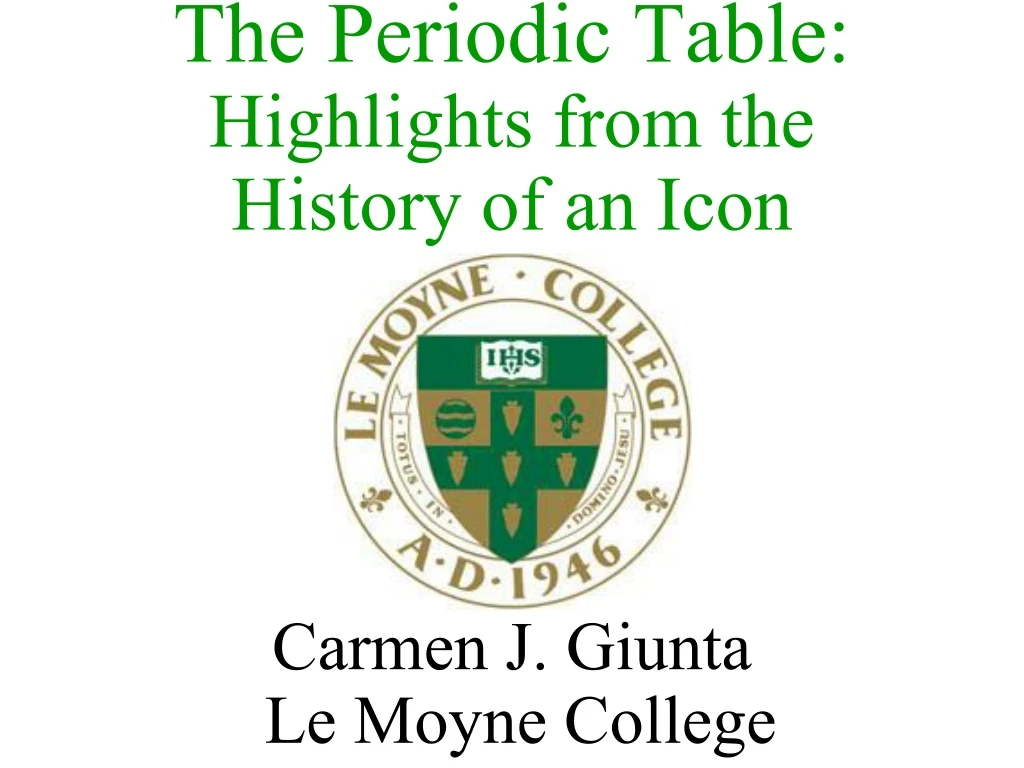 the periodic table highlights from the history of an icon