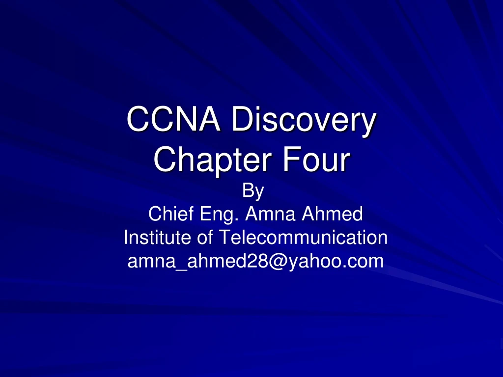 ccna discovery chapter four