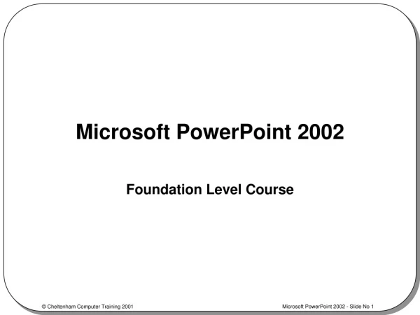 Microsoft PowerPoint 2002