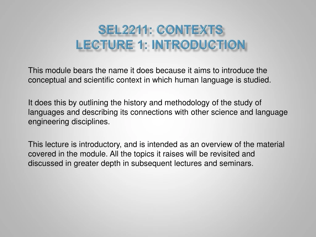 sel2211 contexts lecture 1 introduction