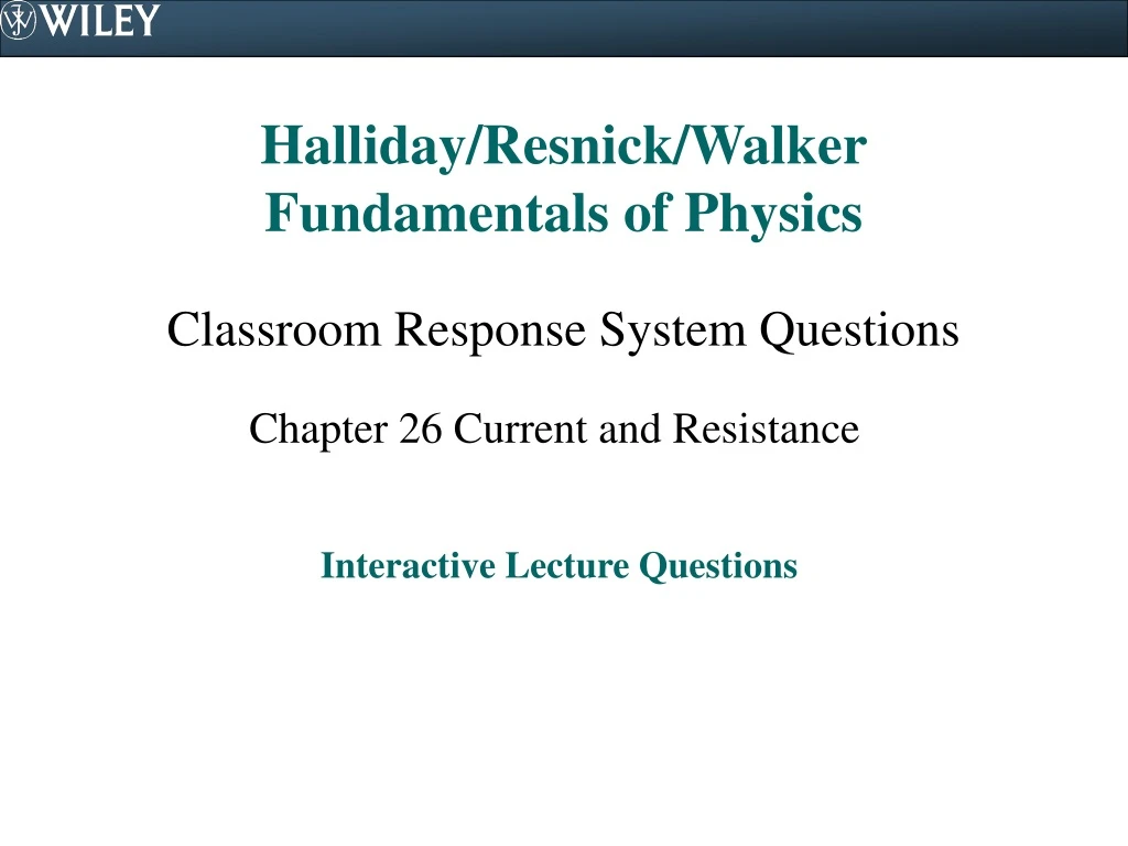 halliday resnick walker fundamentals of physics