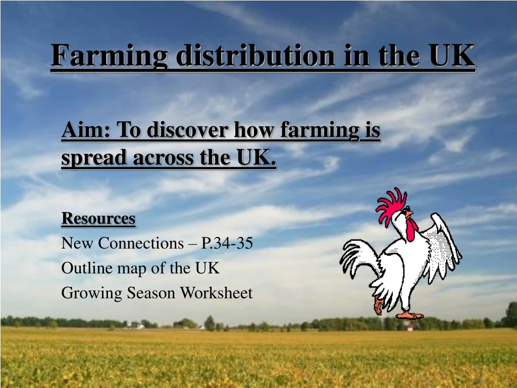 farming distribution in the uk