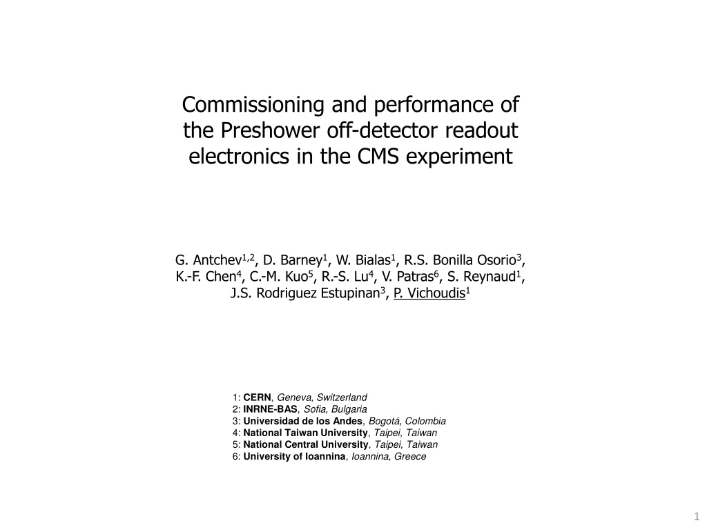 commissioning and performance of the preshower