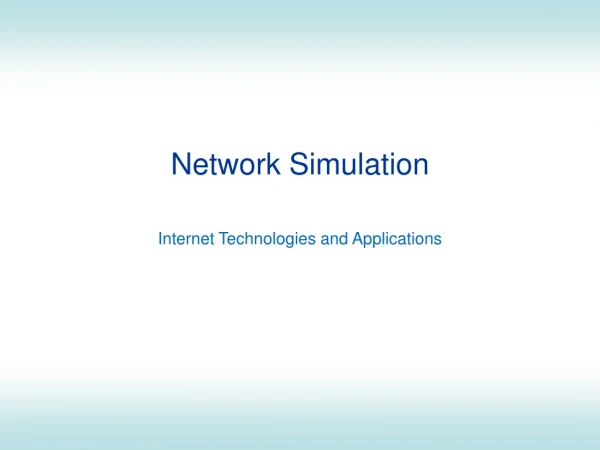 Network Simulation