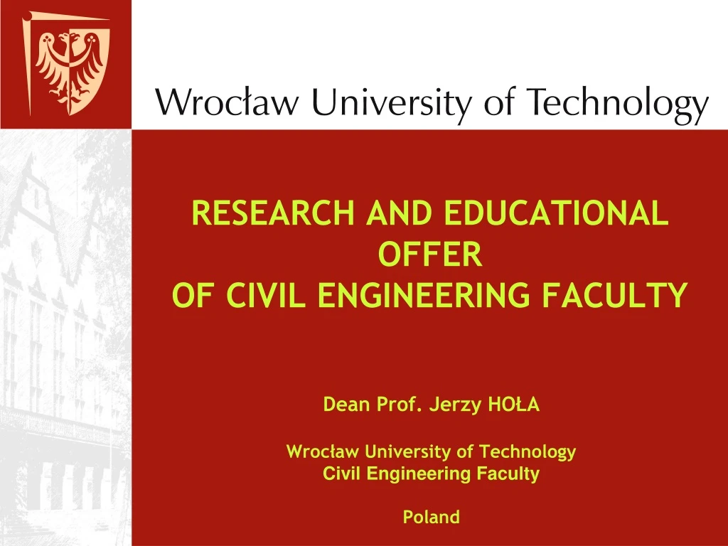 research and educational offer of civil engineering faculty