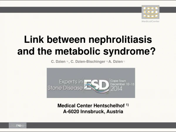 Link between nephrolitiasis and the metabolic syndrome? 