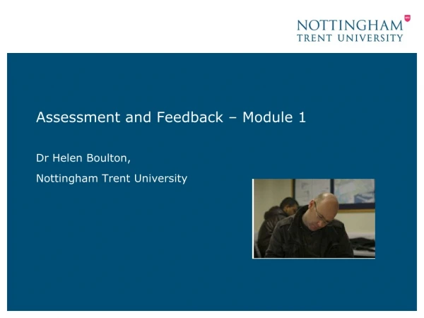 Assessment and Feedback – Module 1