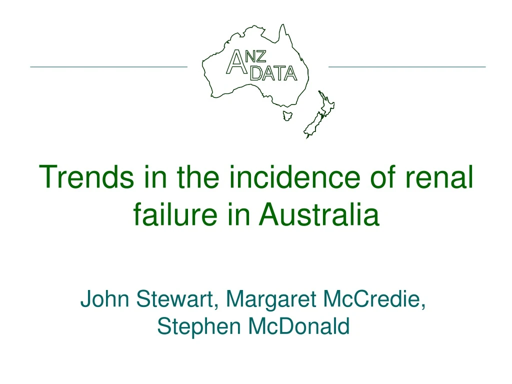 trends in the incidence of renal failure in australia