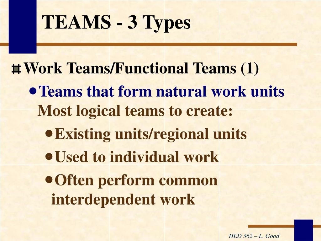 teams 3 types