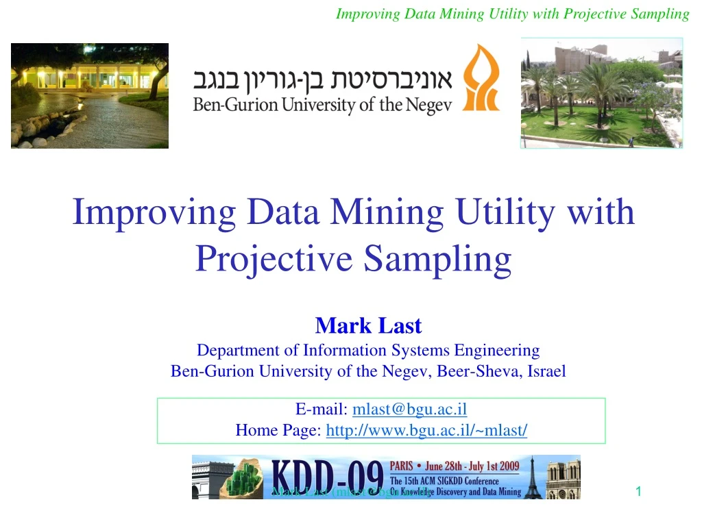 improving data mining utility with projective sampling