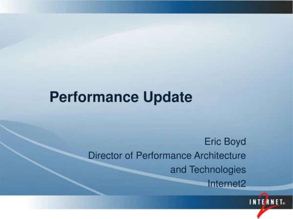 Performance Update