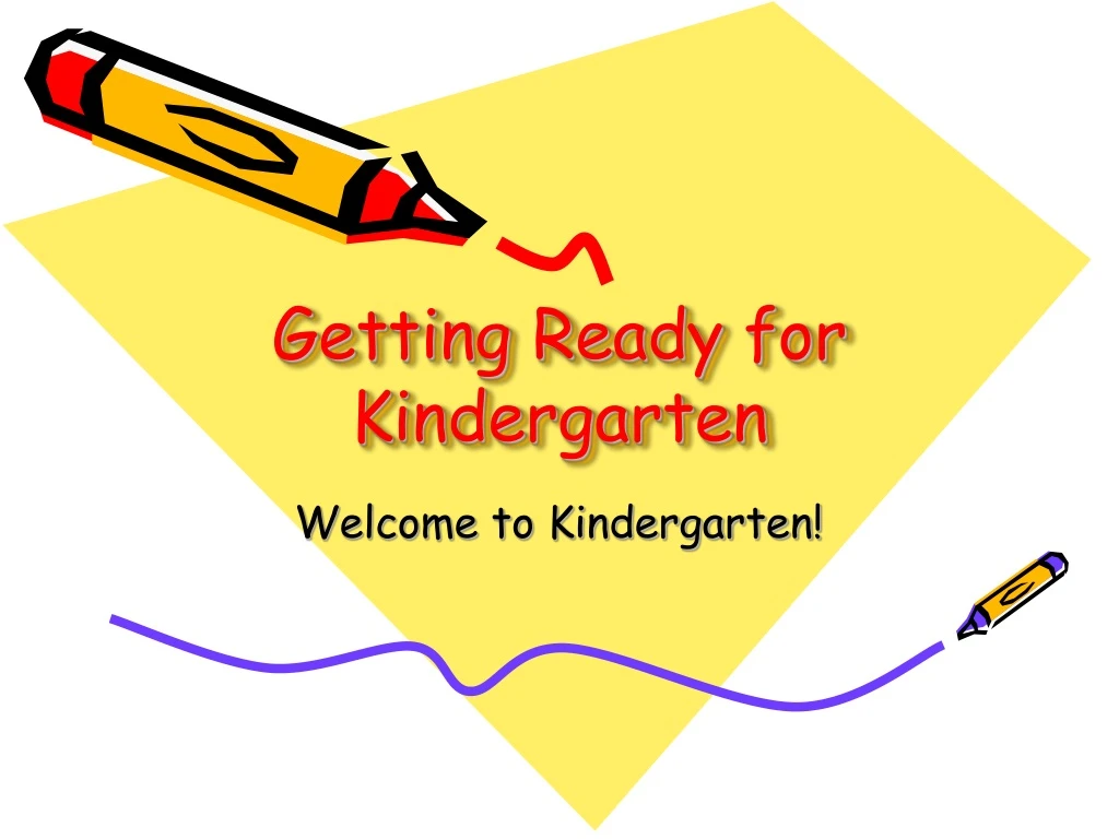 getting ready for kindergarten