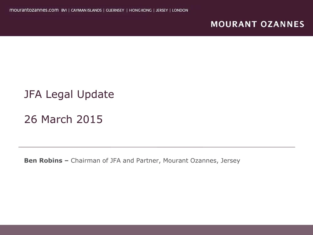 jfa legal update 26 march 2015