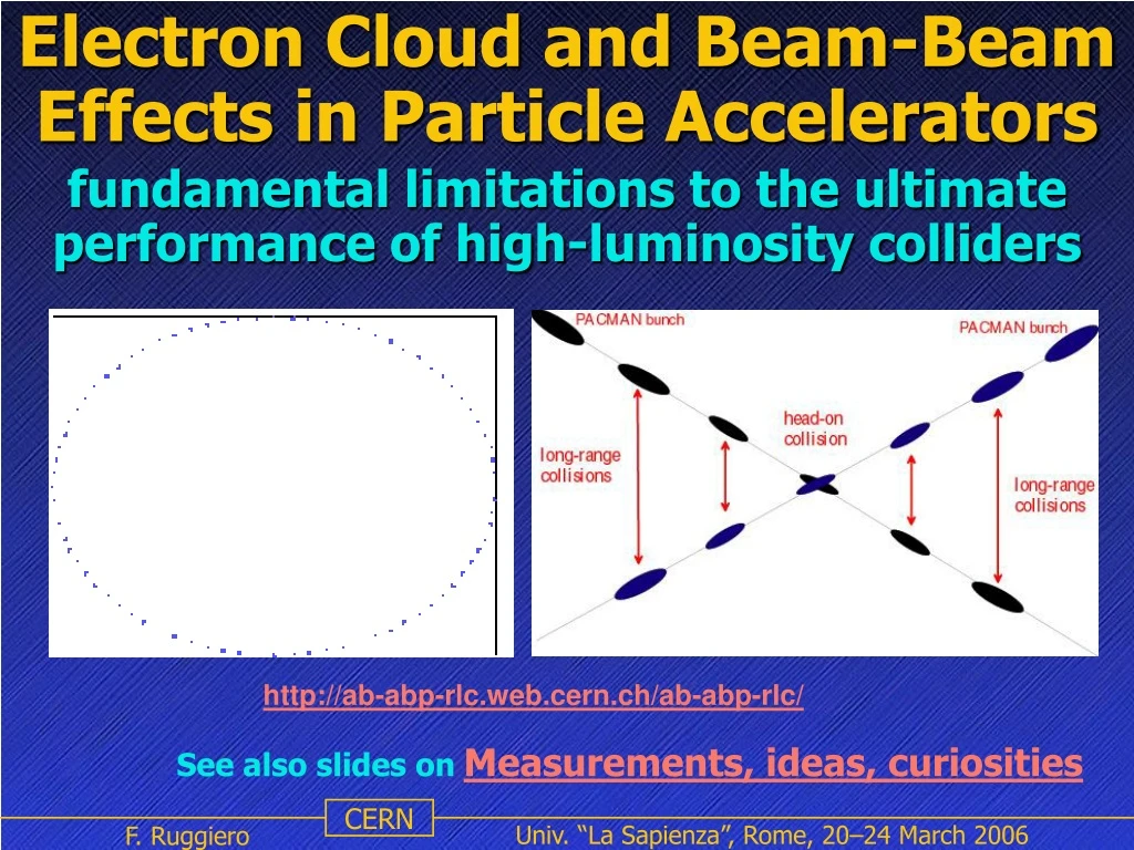 electron cloud and beam beam effects in particle accelerators