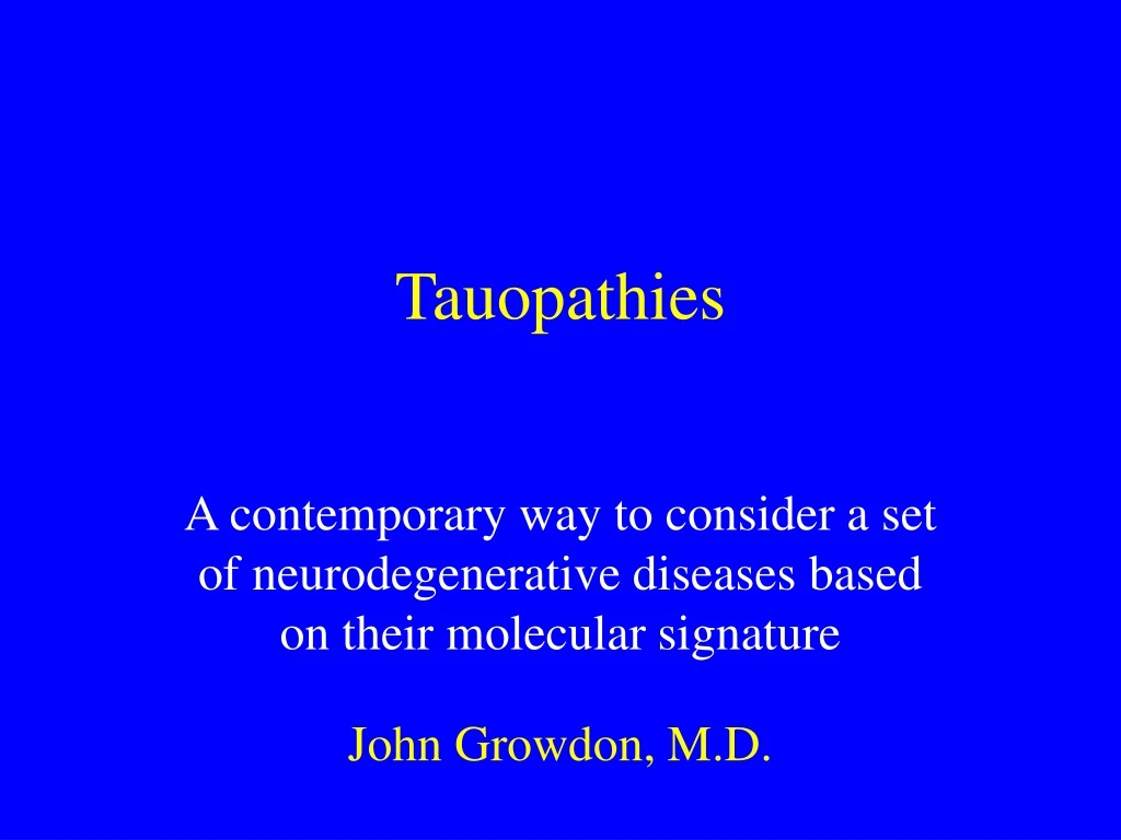 tauopathies