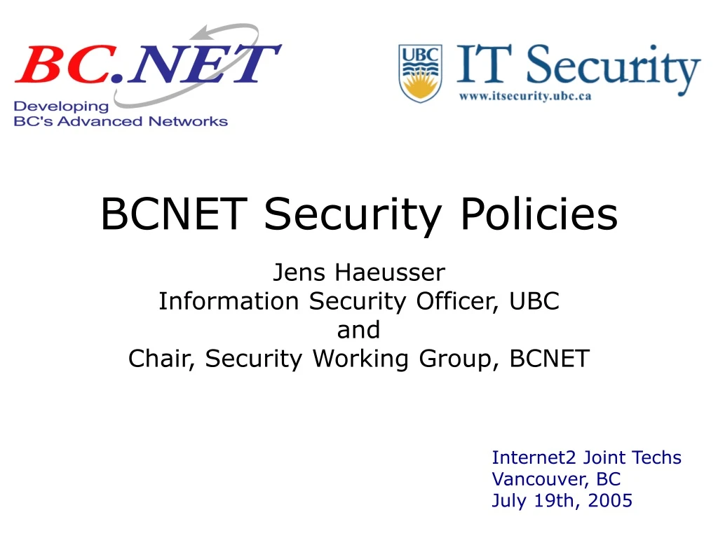 bcnet security policies