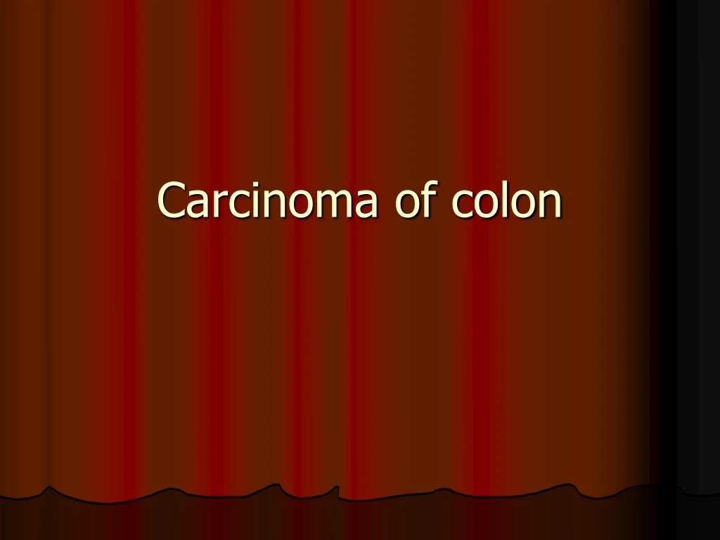 carcinoma of colon