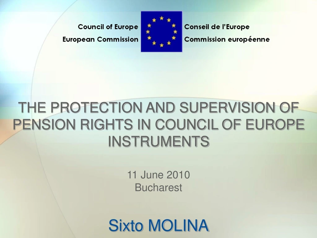 the protection and supervision of pension rights