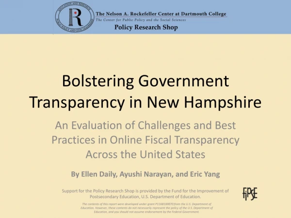 Bolstering Government Transparency in New Hampshire