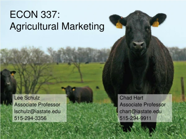 ECON 337: Agricultural Marketing