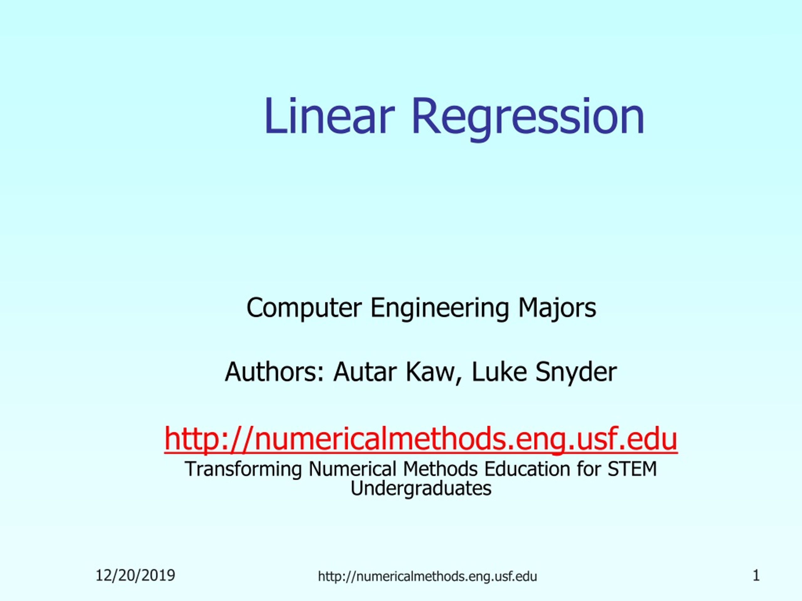 Linear Regression in Computer Engineering: Minimizing Residuals for STEM Education - slide 1