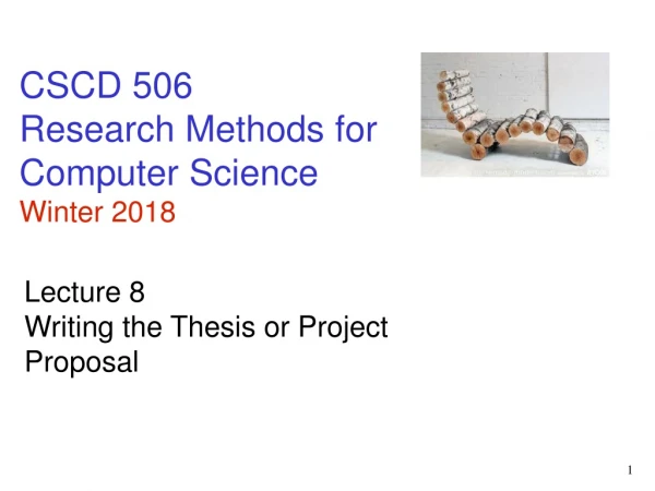 CSCD 506 Research Methods for Computer Science Winter 2018