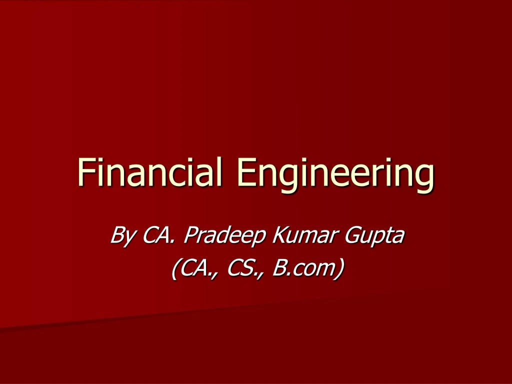 financial engineering