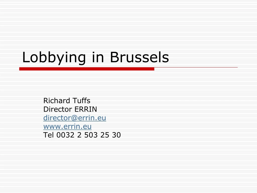 lobbying in brussels