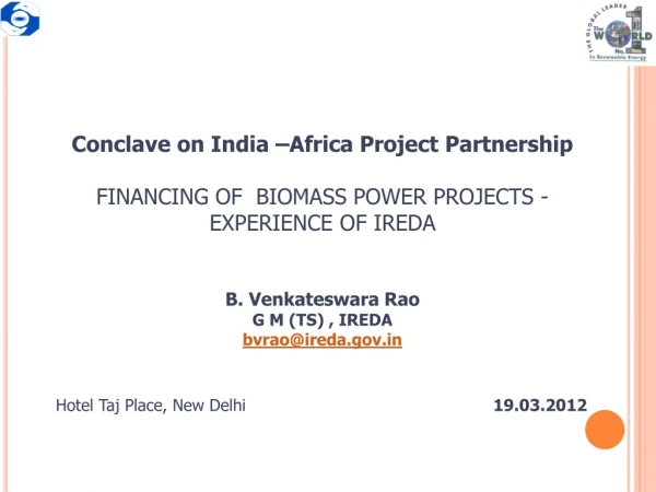 Conclave on India –Africa Project Partnership