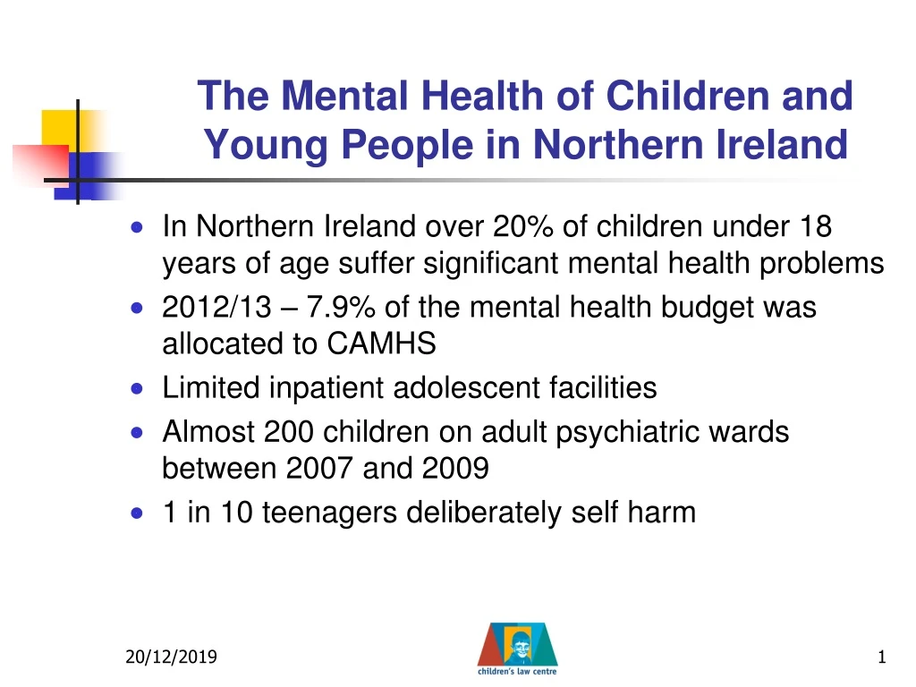 the mental health of children and young people in northern ireland