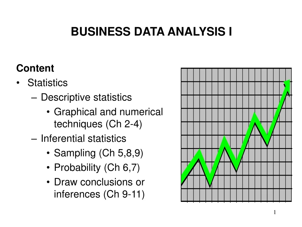 business data analysis i