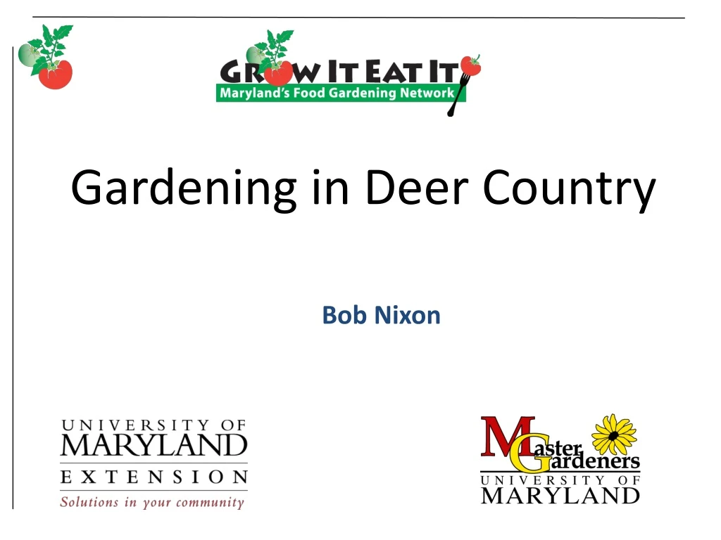 gardening in deer country