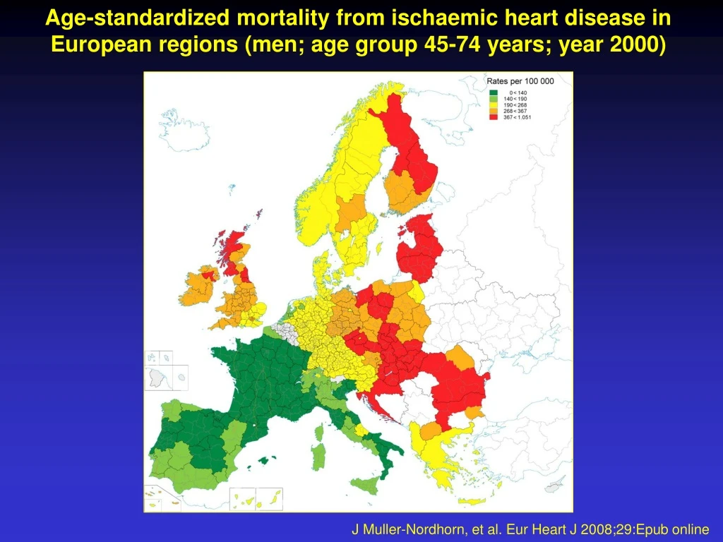 age standardized mortality from ischaemic heart