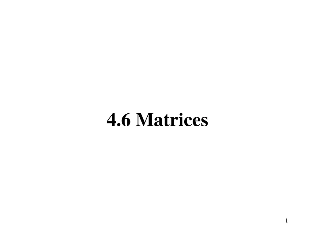 4 6 matrices