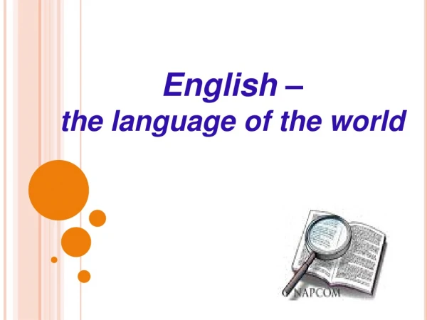 English –  the language of the world