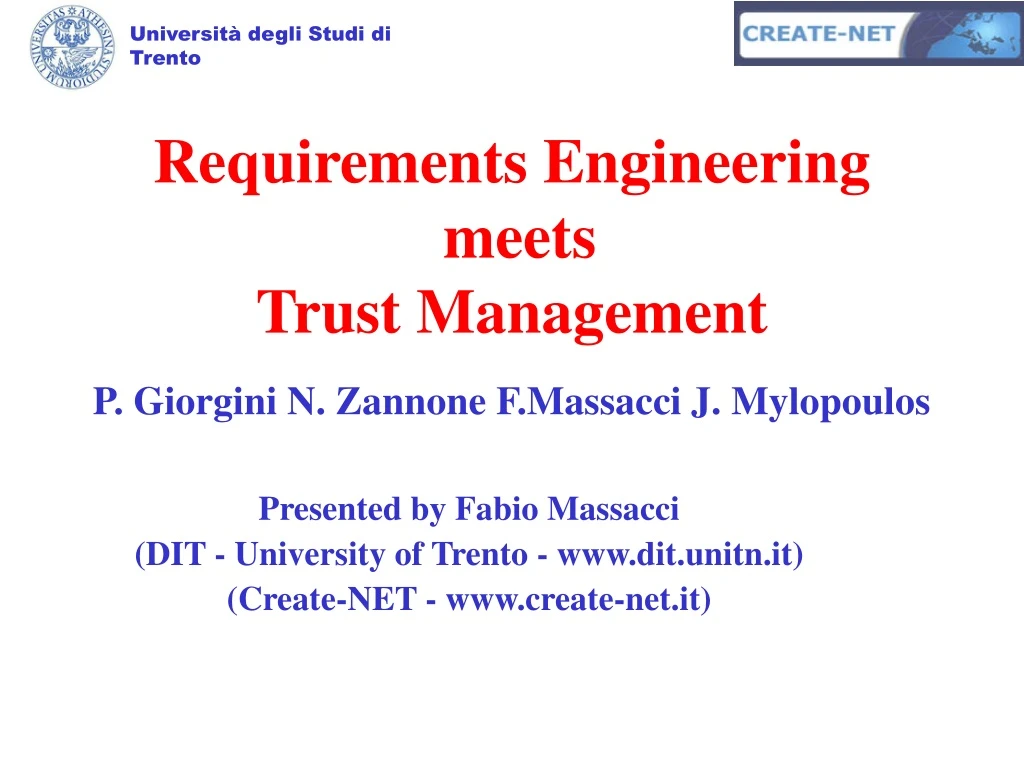 requirements engineering meets trust management