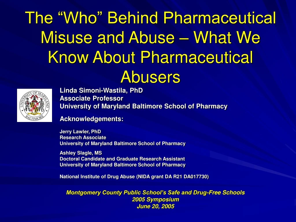 the who behind pharmaceutical misuse and abuse what we know about pharmaceutical abusers